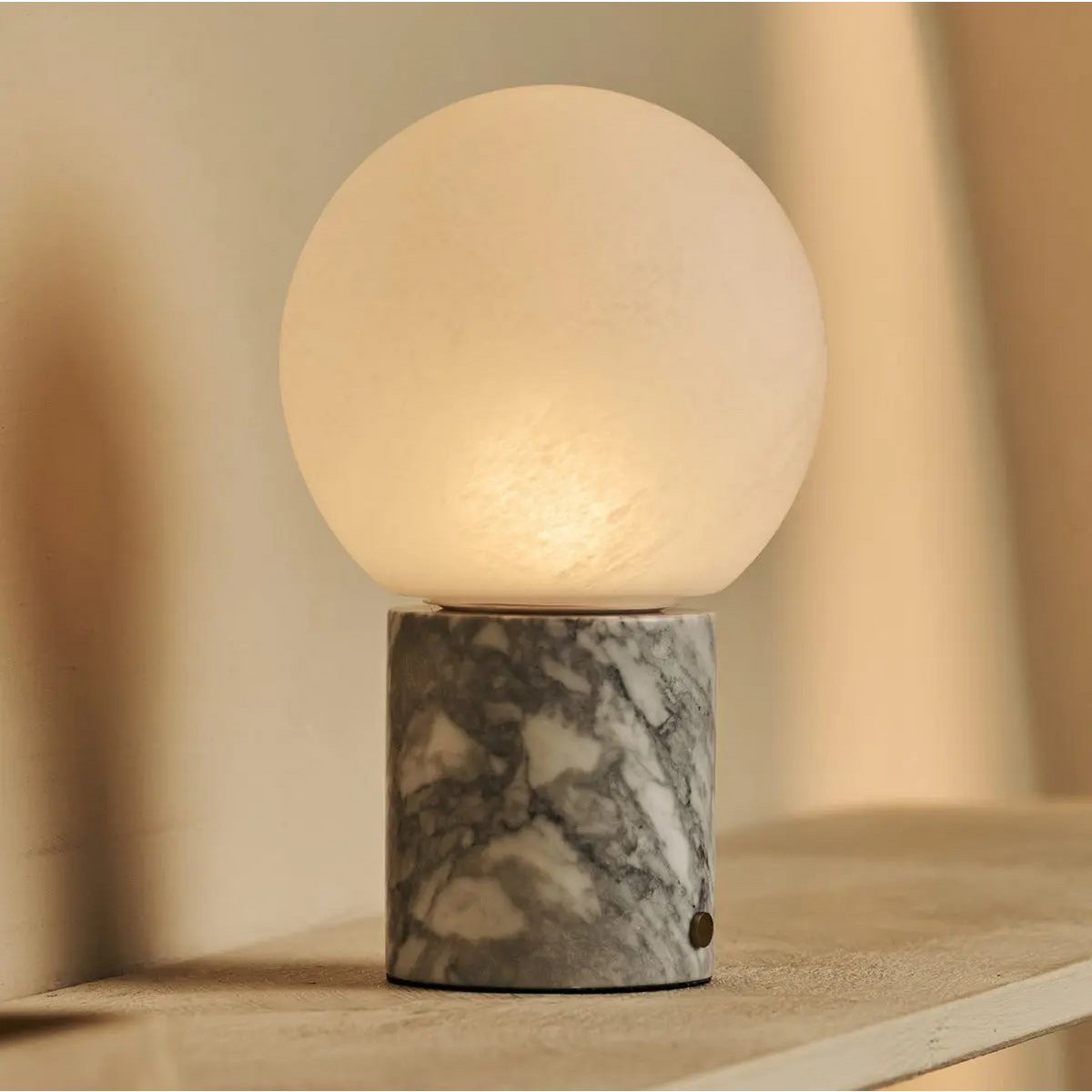 Metsu White / Bianco Statuarietto - Classic Marmeren oplaadbare tafellamp met 3 lichte kleuren en dimfunctie