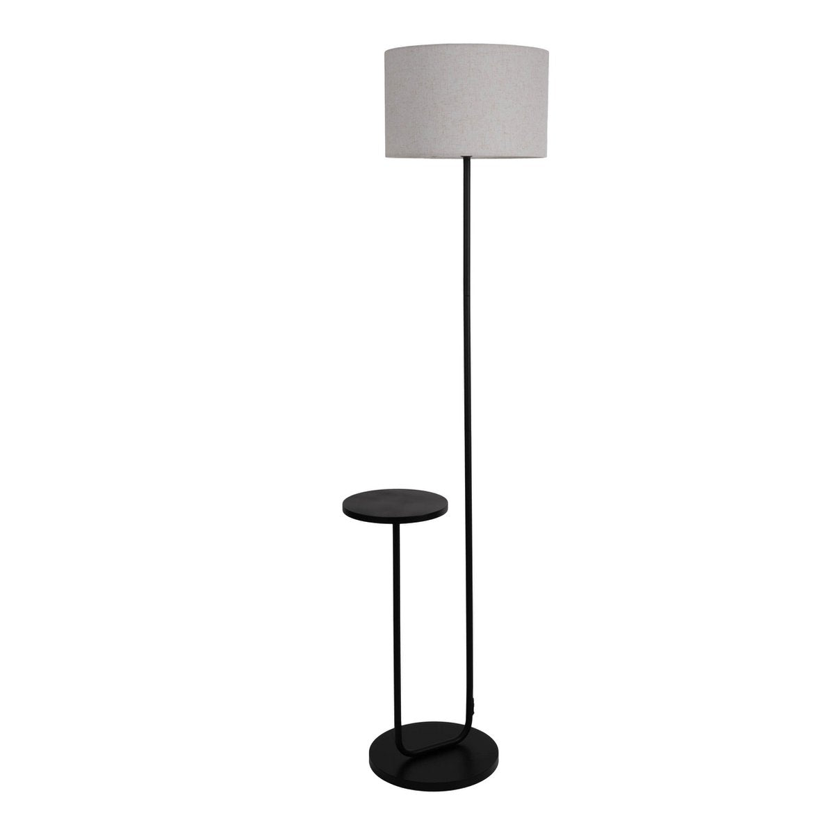 Liv · Vloerlamp met textielen kap — zwart