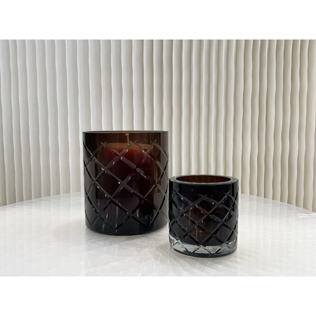 Hurricane Kristallen Lamp Windlicht Klein Bruin(cc2101-80crystal-choc-small)