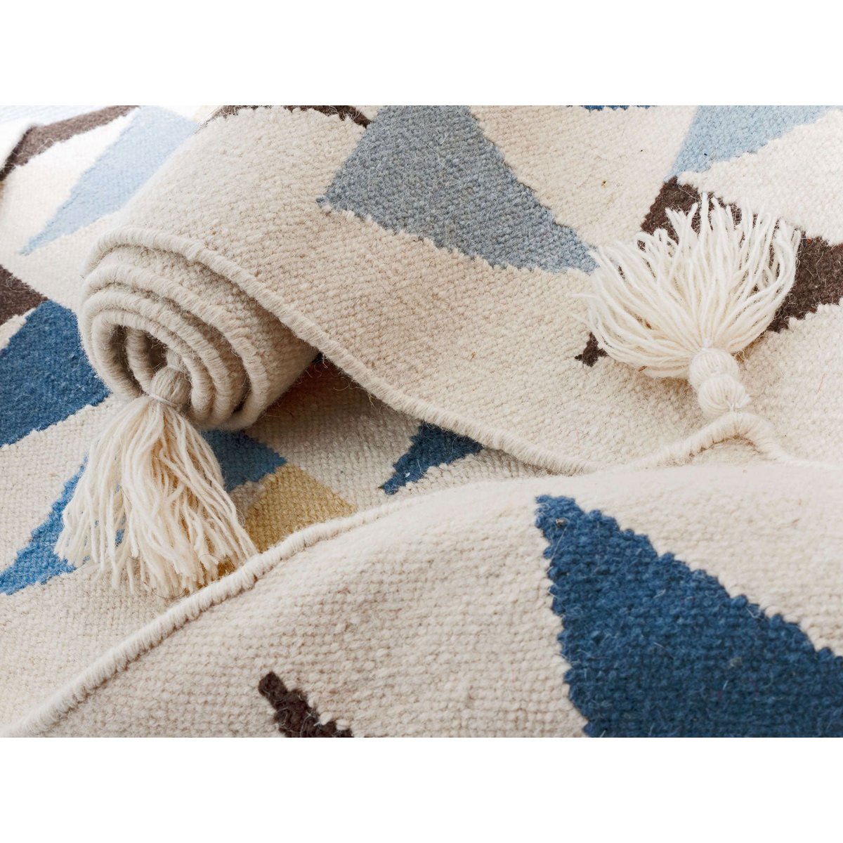 Driehoek wollen tapijt