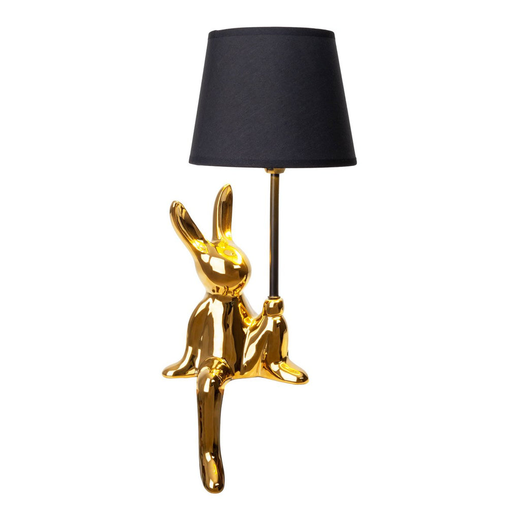 Liv · Houten tafellamp met linnen kap — zwart