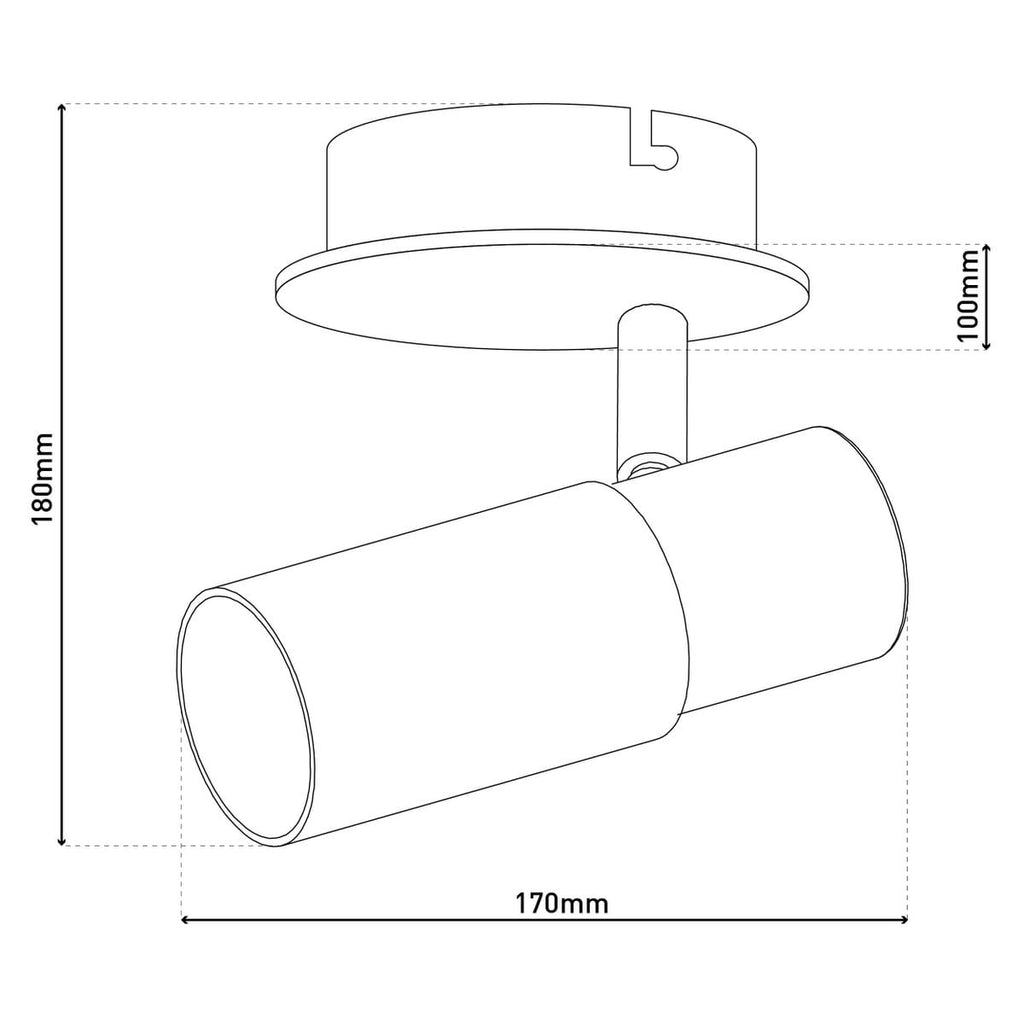 1er Wall-U. Plafondspot "Todtnau", metaal, hout en plastic, E14,