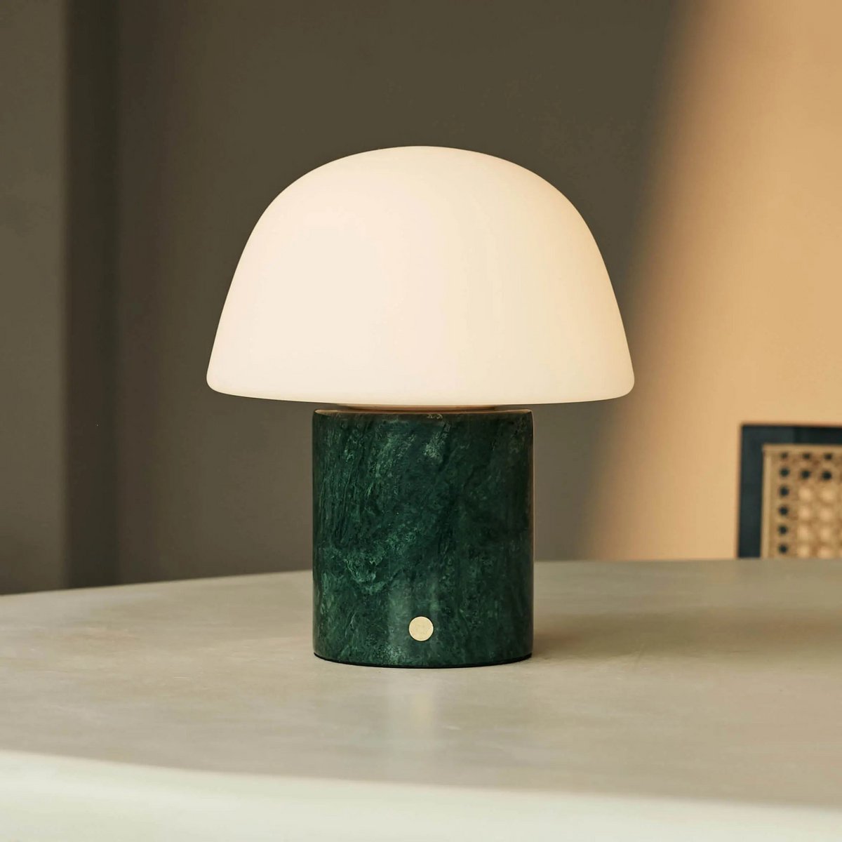 Maes Green / Verde Alpi - Elegante marmeren oplaadbare tafellamp, tot 100 uur verlichting, stijlvol en functioneel
