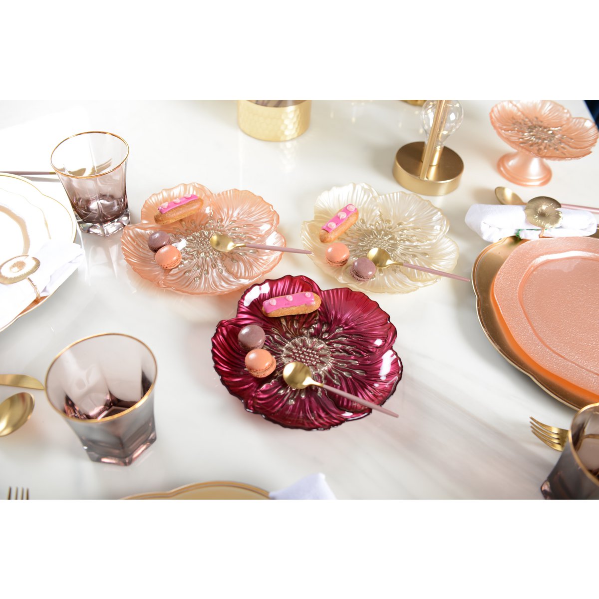 Vanille bloem dessertplaat