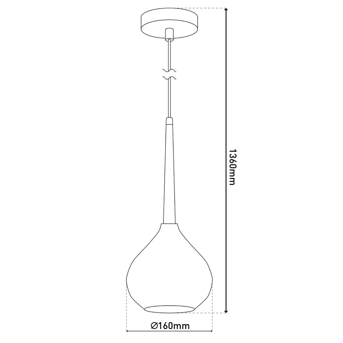 Liv · Glazen hanglamp — antraciet