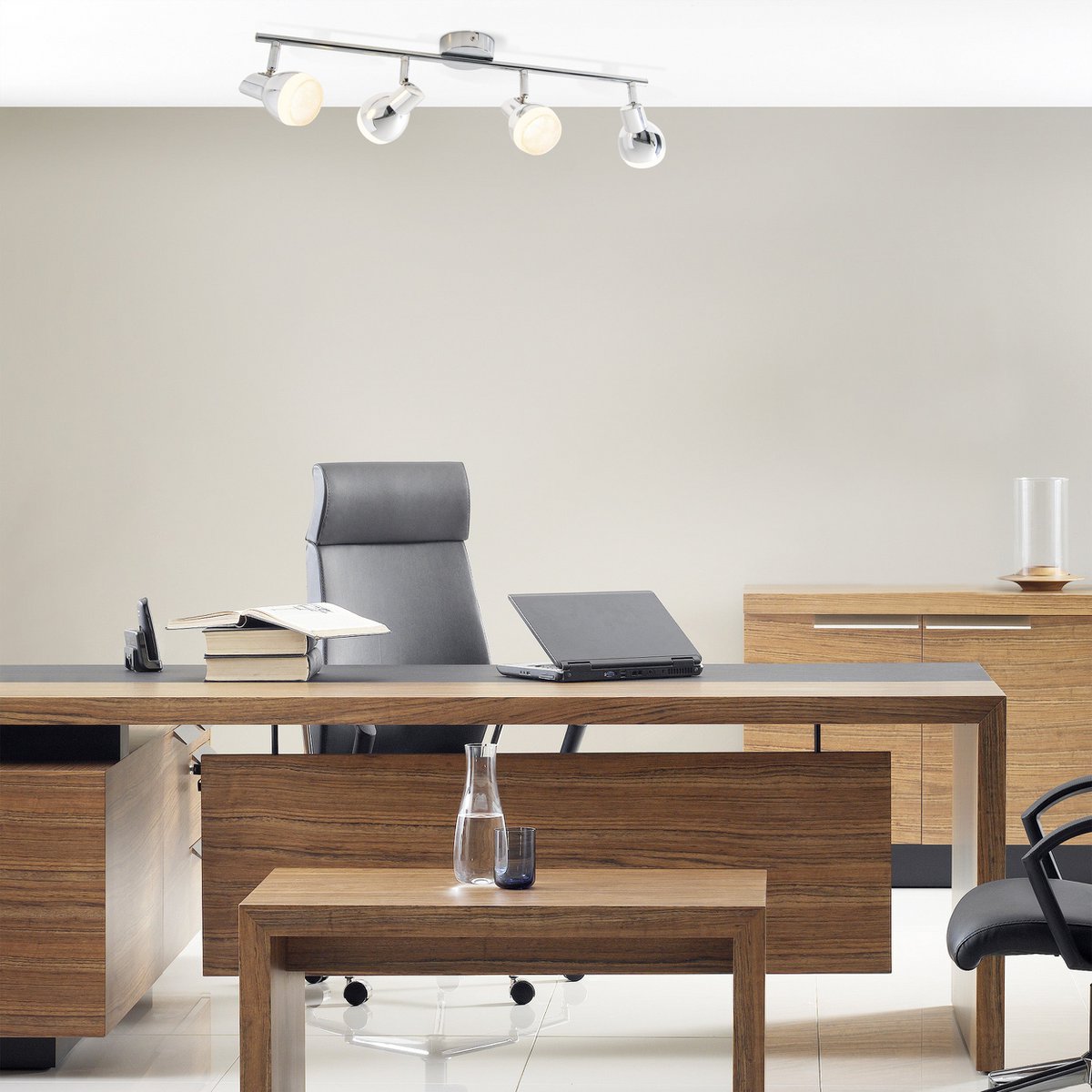 4 LED -muur en plafondrail "Chromey"