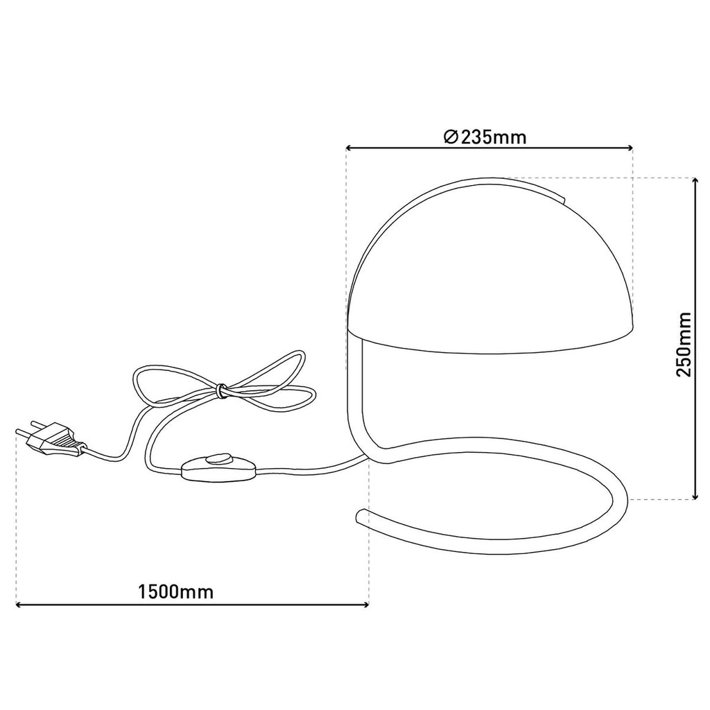 Liv · Houten tafellamp met linnen kap — chroom