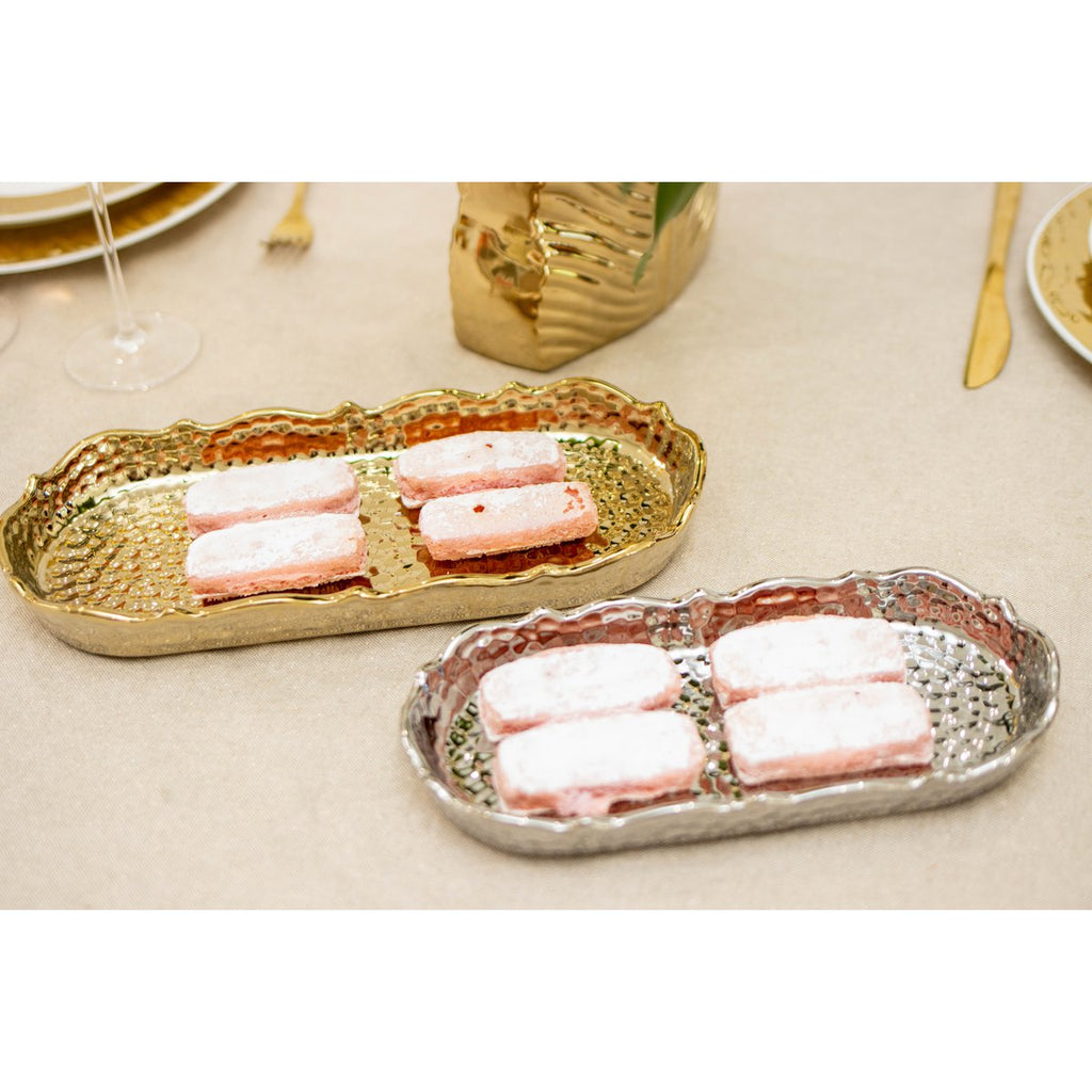 Zilveren rechthoekige kopje 25x11,5x3cm