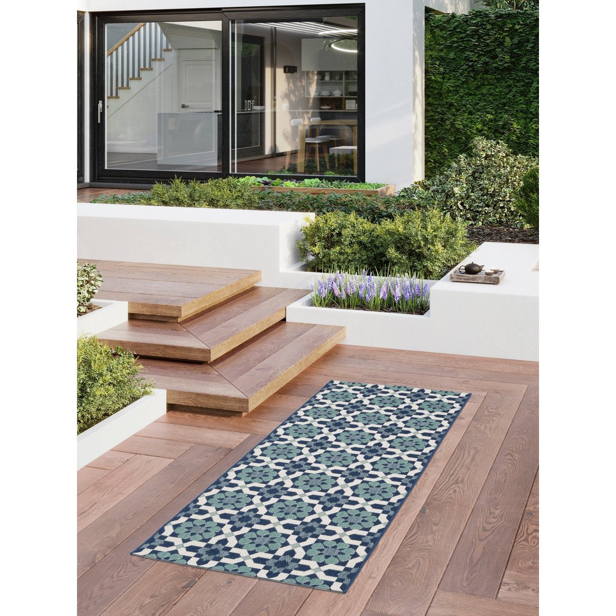 Buiten interieur etnisch tapijt dat resistent is tegen Belem -vlekken