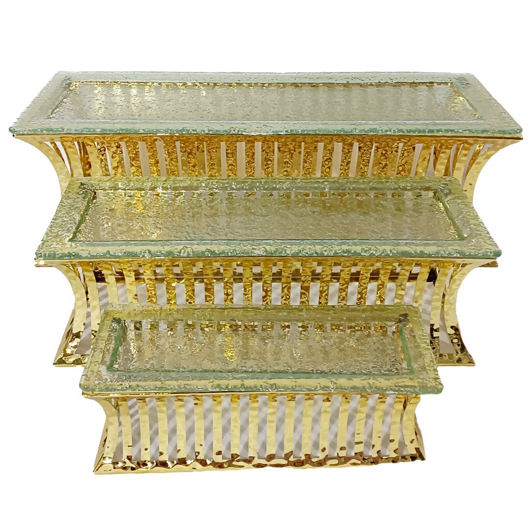 Gouden dessertsteunen - set van 3