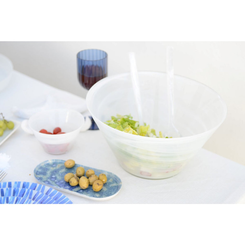 Witte conische kom 14x14x8cm