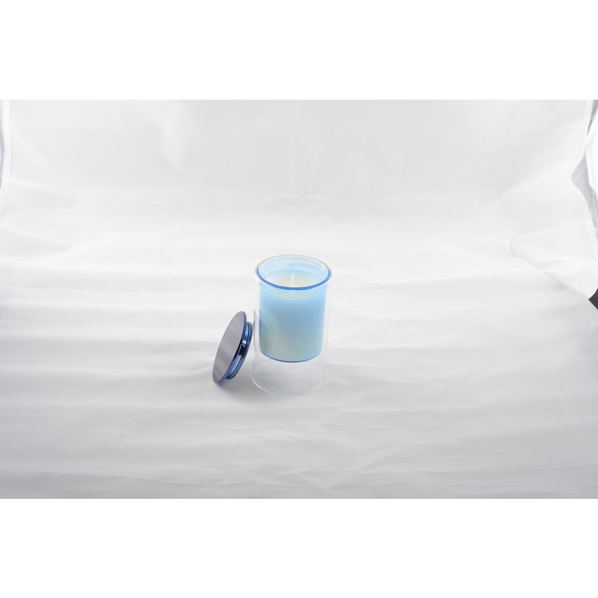 Kaarsenblauw cederhout parfum 7x11.3 cm