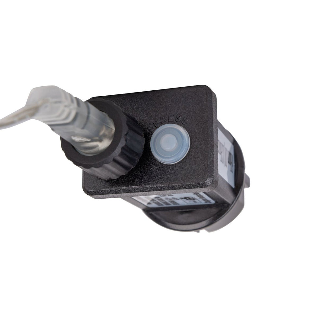 LED -lichte keten "3D -sterren" gemaakt van plastic in geel, met stevig geïnstalleerde LED's, kerstdecoraties voor buiten