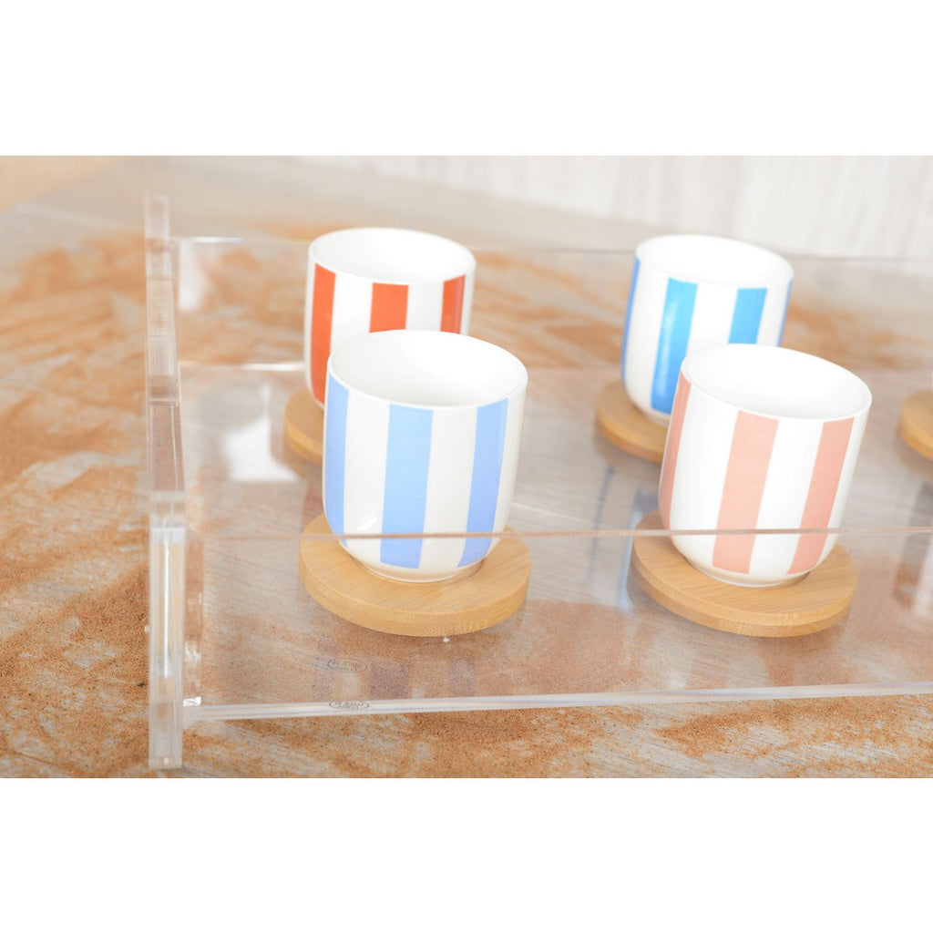 Houten krassen en substasisbekers - veel van 6