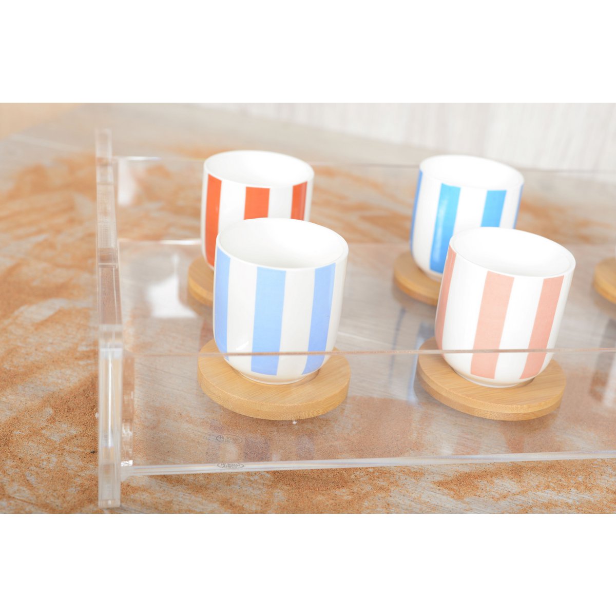 Houten krassen en substasisbekers - veel van 6