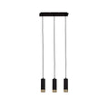 3 hanglamp "Fridu" gemaakt van metaal in Matt Black, met Gu10 -basis, 48 cm lang