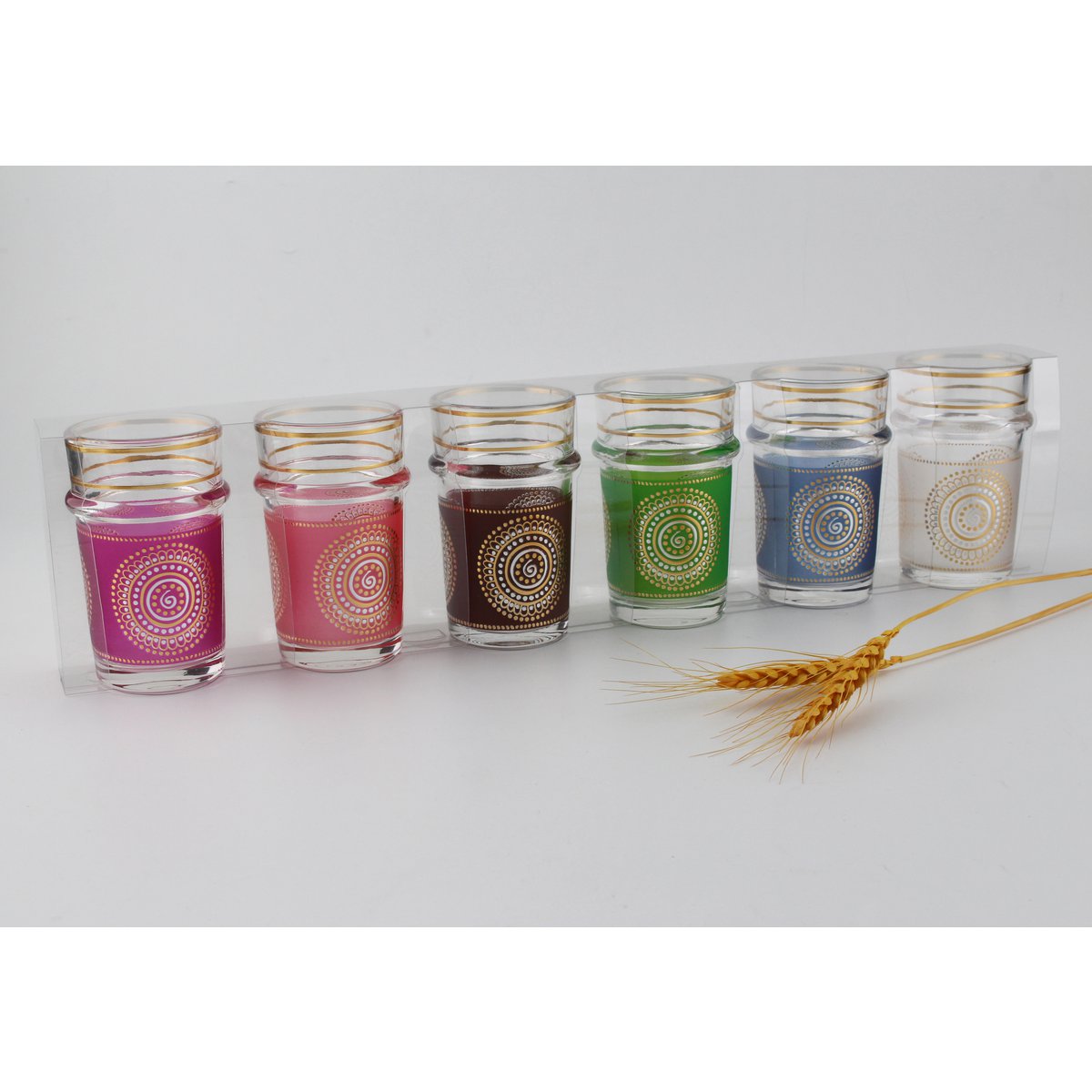 Golden Tea Cups Arabesque 6 kleuren - veel van 6