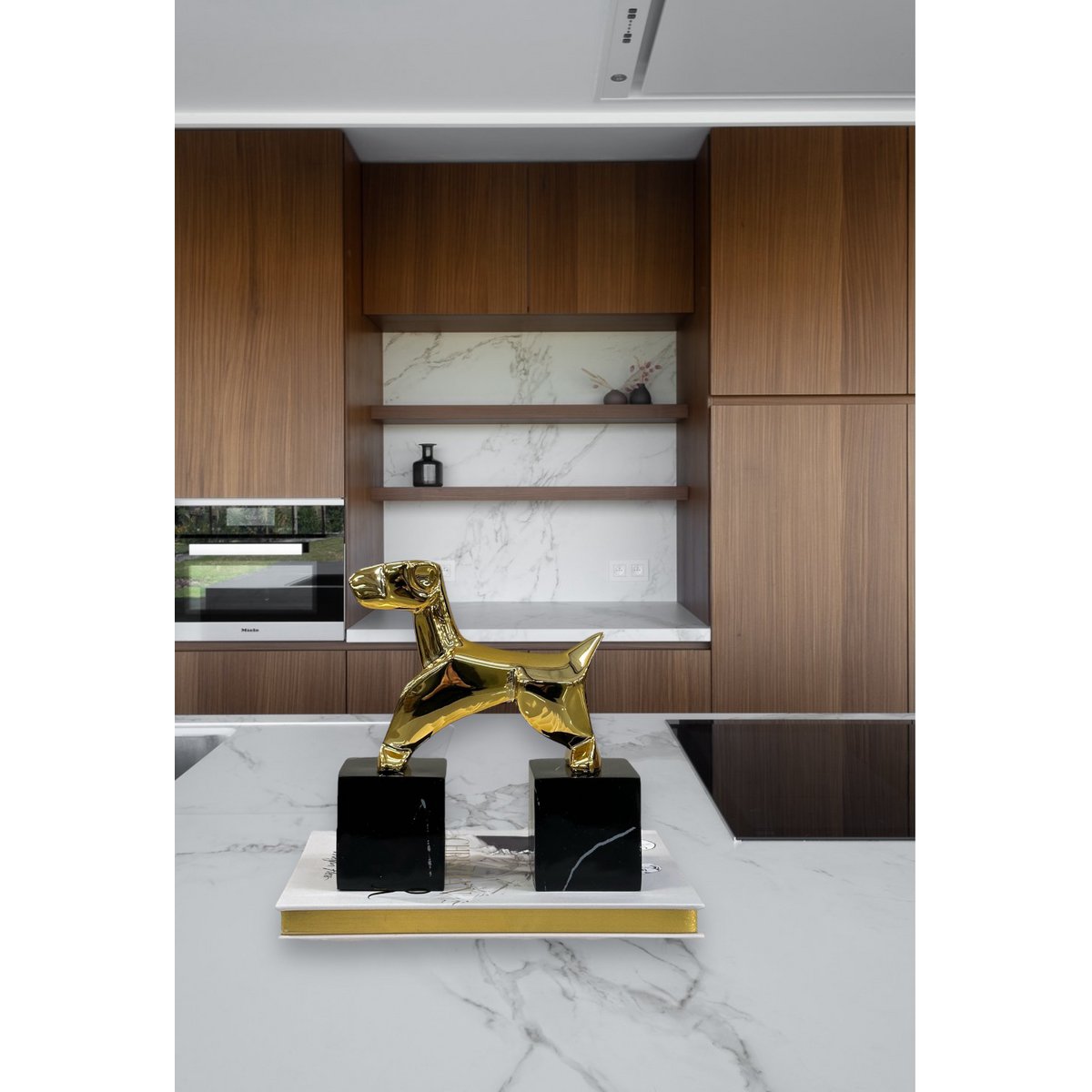 A Modernist Art Deco Chrome Terrier Statues  Puppy Bookend (one pcs))