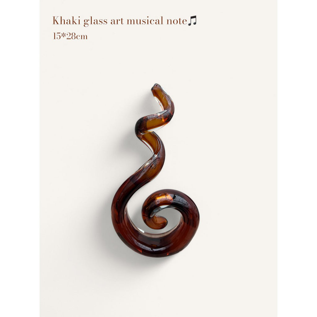 Kaki Glass Art Musical Note