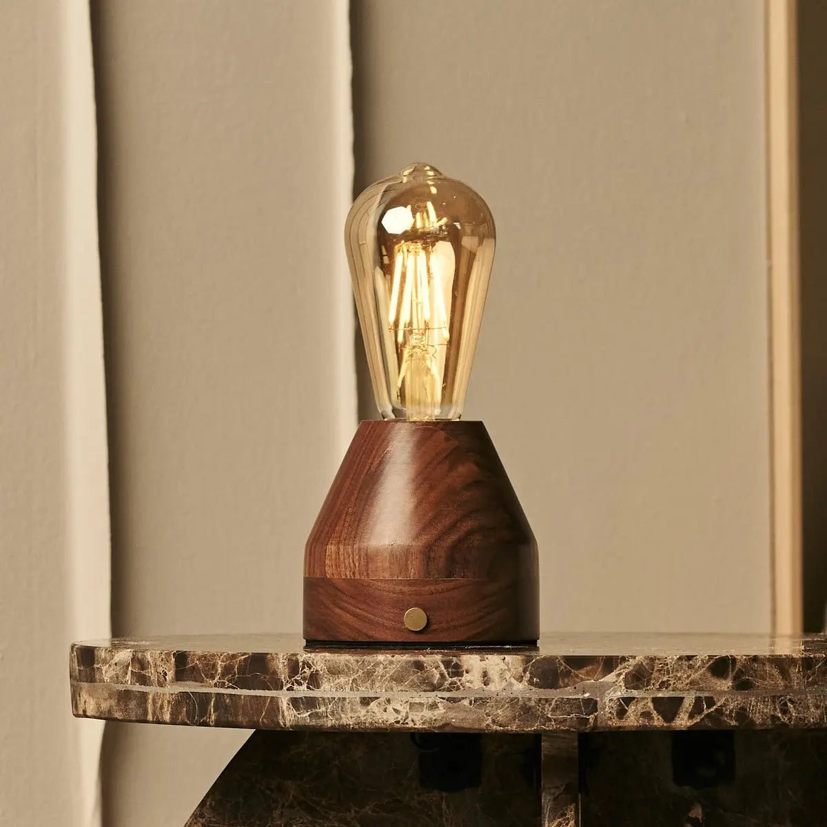 ZAVI WALNAUT Oplaadbare LED-tafellamp-Draadloos, dimpelbare, 100-uur batterij