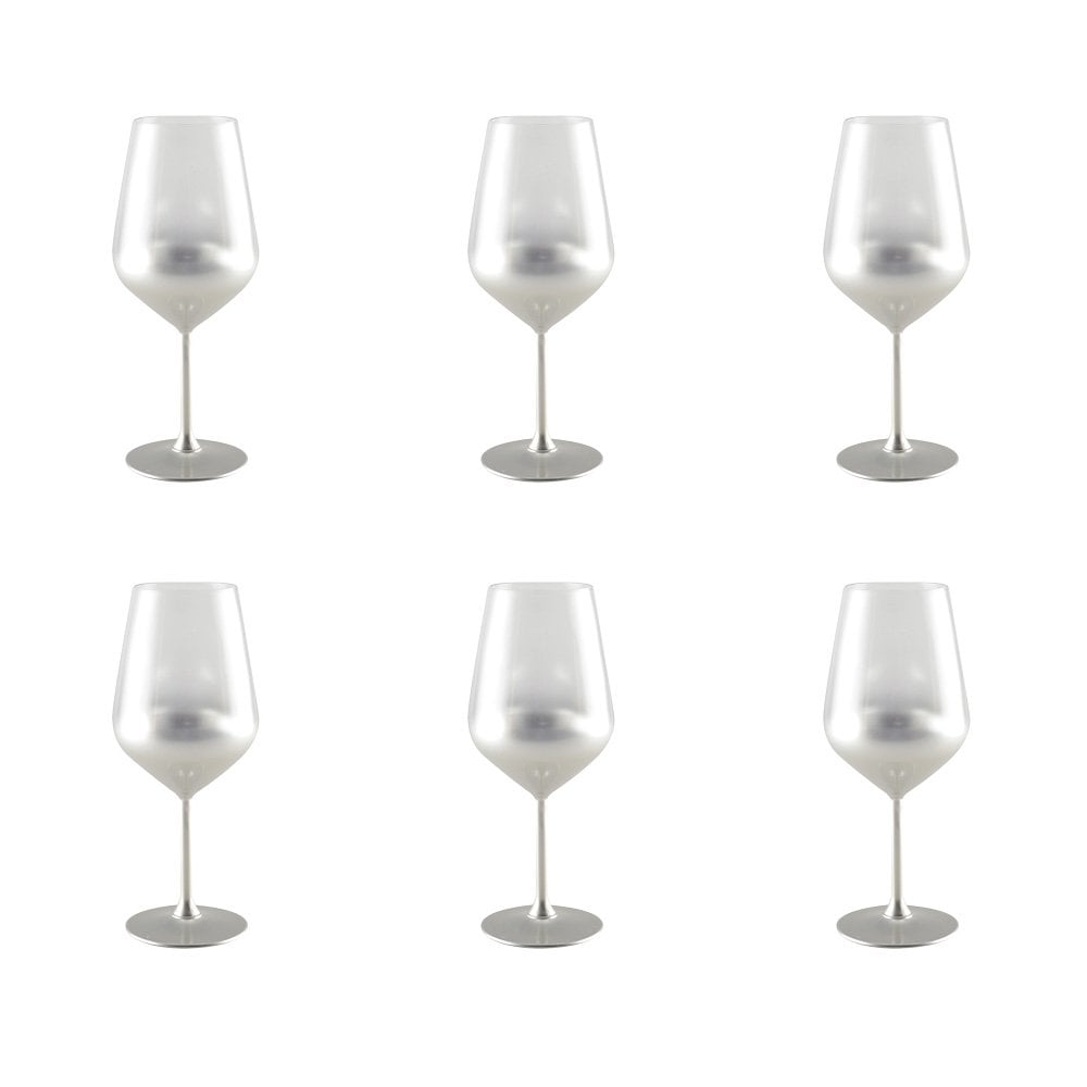 Glow zilveren wijnglazen - veel 6