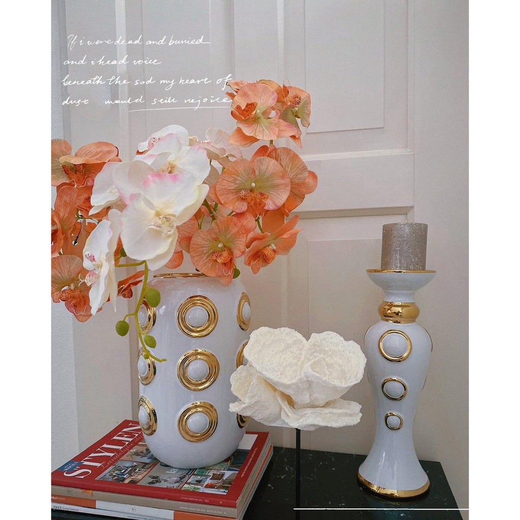 Gouden vaas met 3 cirkels (CV11617-12-CA-205321-WIT)