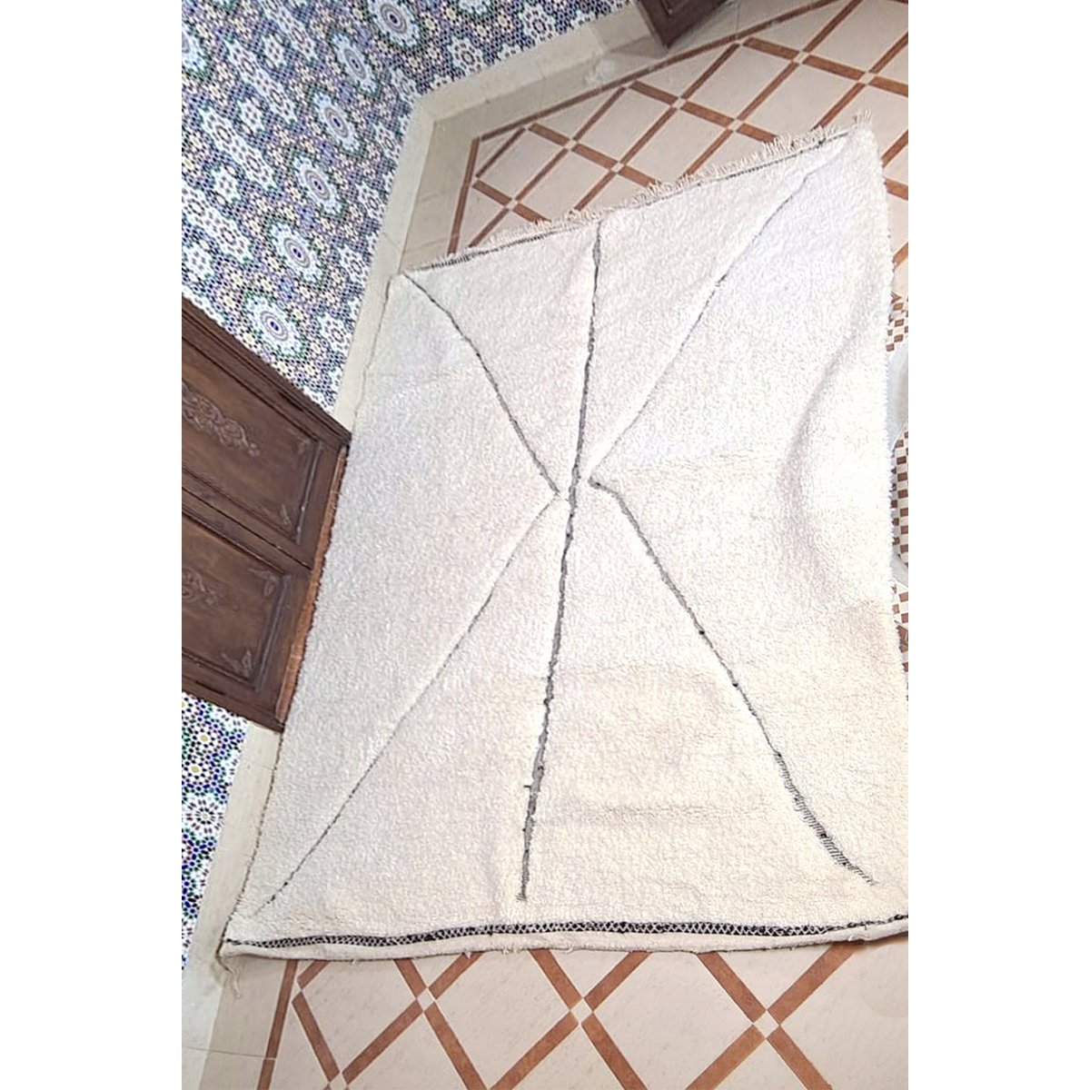 Authentiek Berber tapijt in Beni Mellal wol 227 x 300 cm