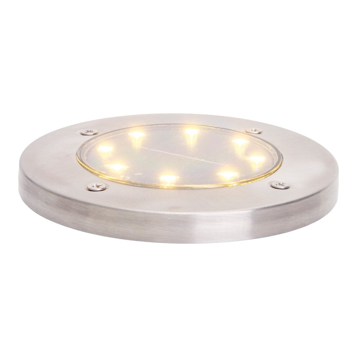 6-set LED LED-zonnebodem-zo-spit "Kian", voor buiten, spiesjes gemaakt van metaal en plastic in staal blanco, met geïntegreerde LED