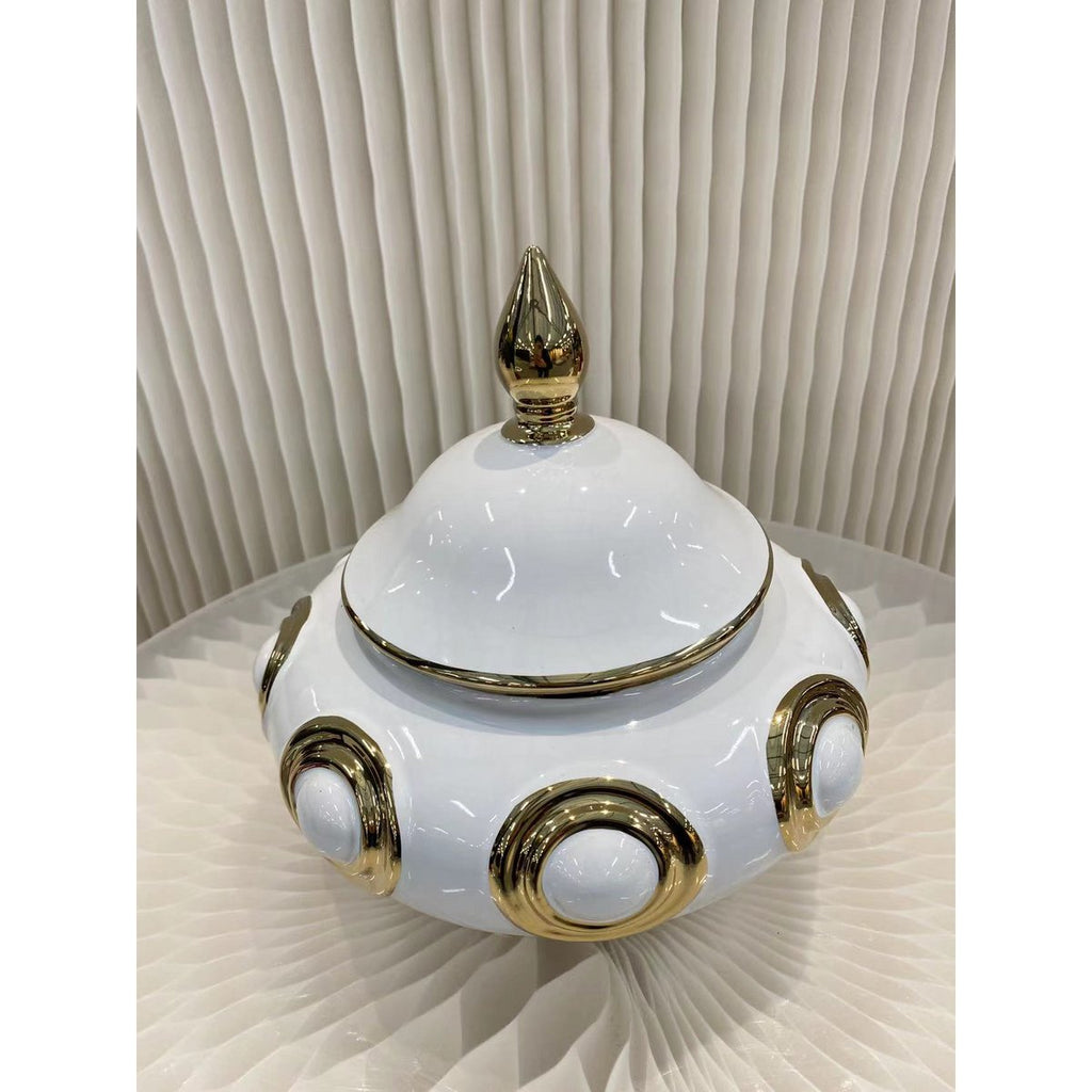 Gouden cirkel gemberpot (CF8146-9WIT)