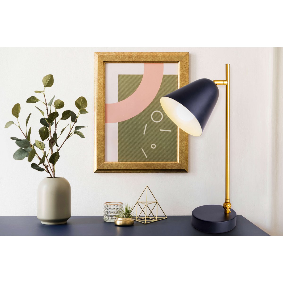 Liv · Messing tafellamp — zwart