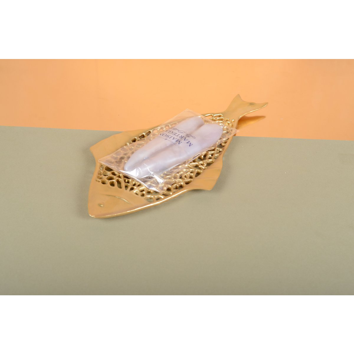 Decoratieve beker gouden vis 38x18,5x1,5 cm