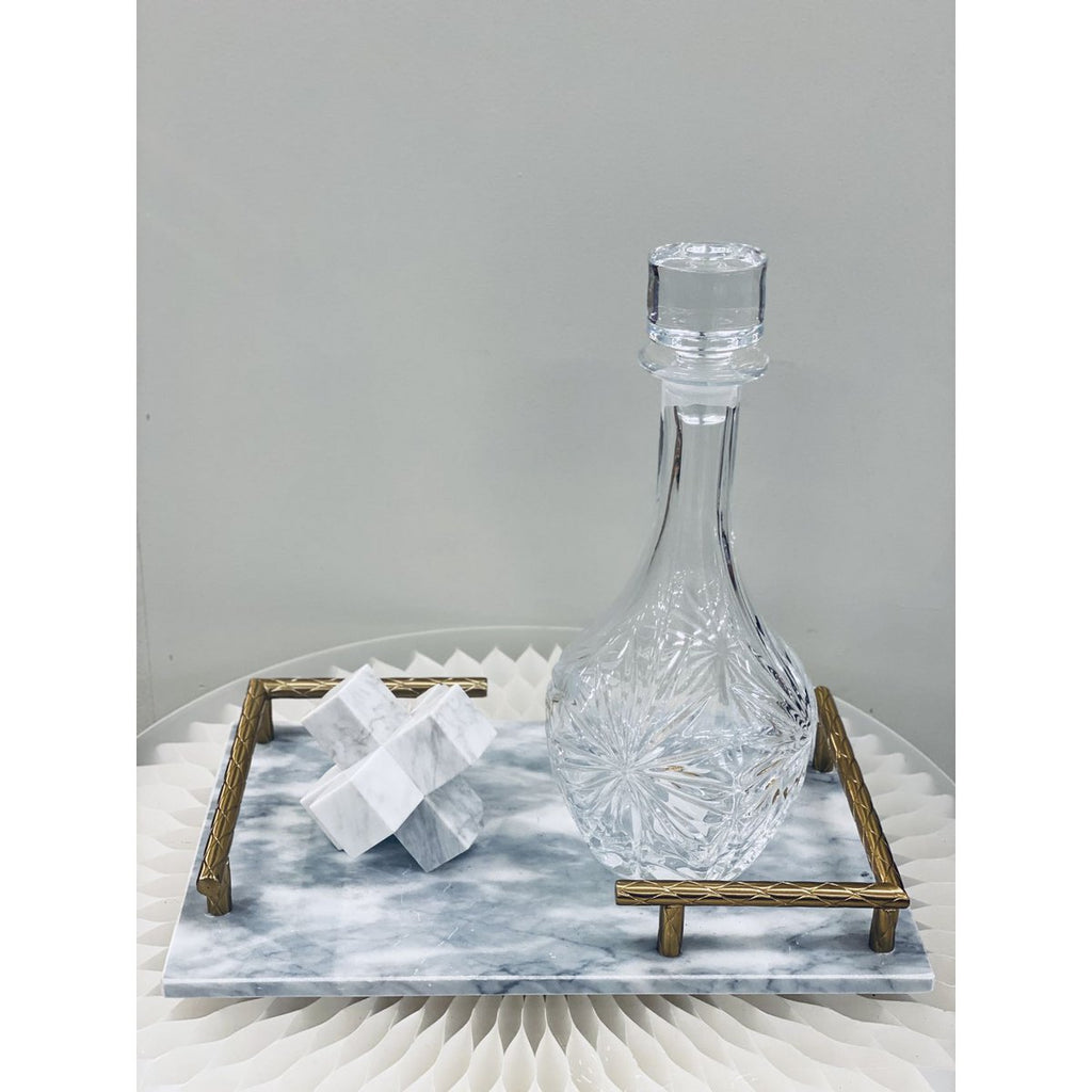 Licht luxe modern eenvoudig marmeren kruis wit klein formaat: 9cm*9cm*9cm