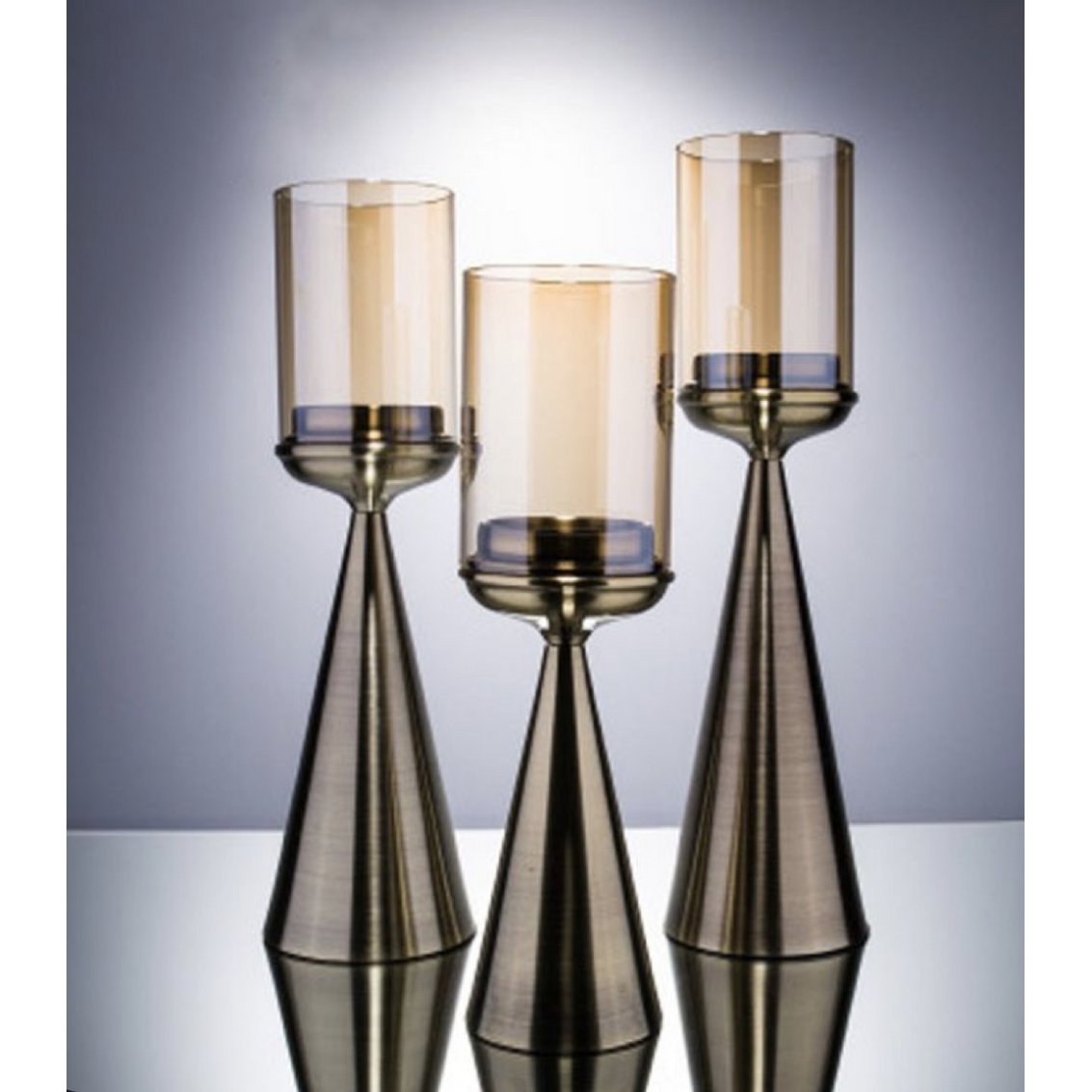 KANDELAAR | GLAS | GOUD-M-hoog-45cm