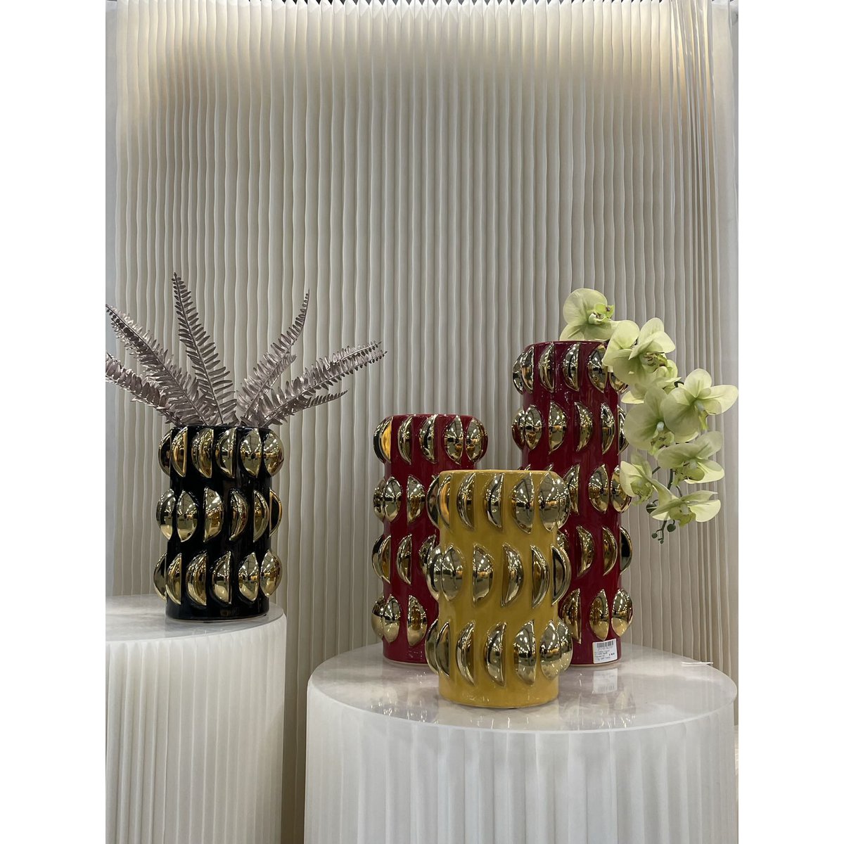 Vaas rode met goud groot 11654-18