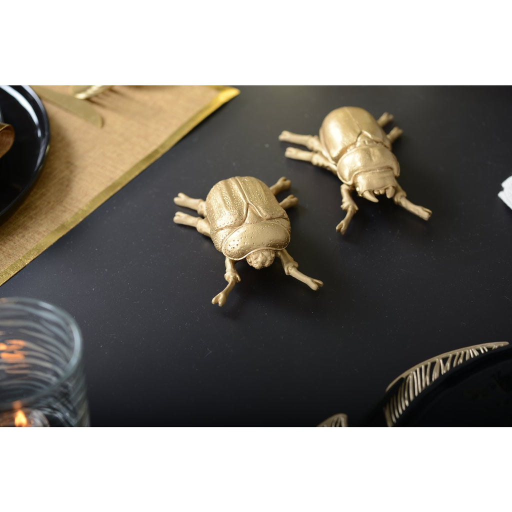 Gouden decoratieve kever 12x9x4 cm