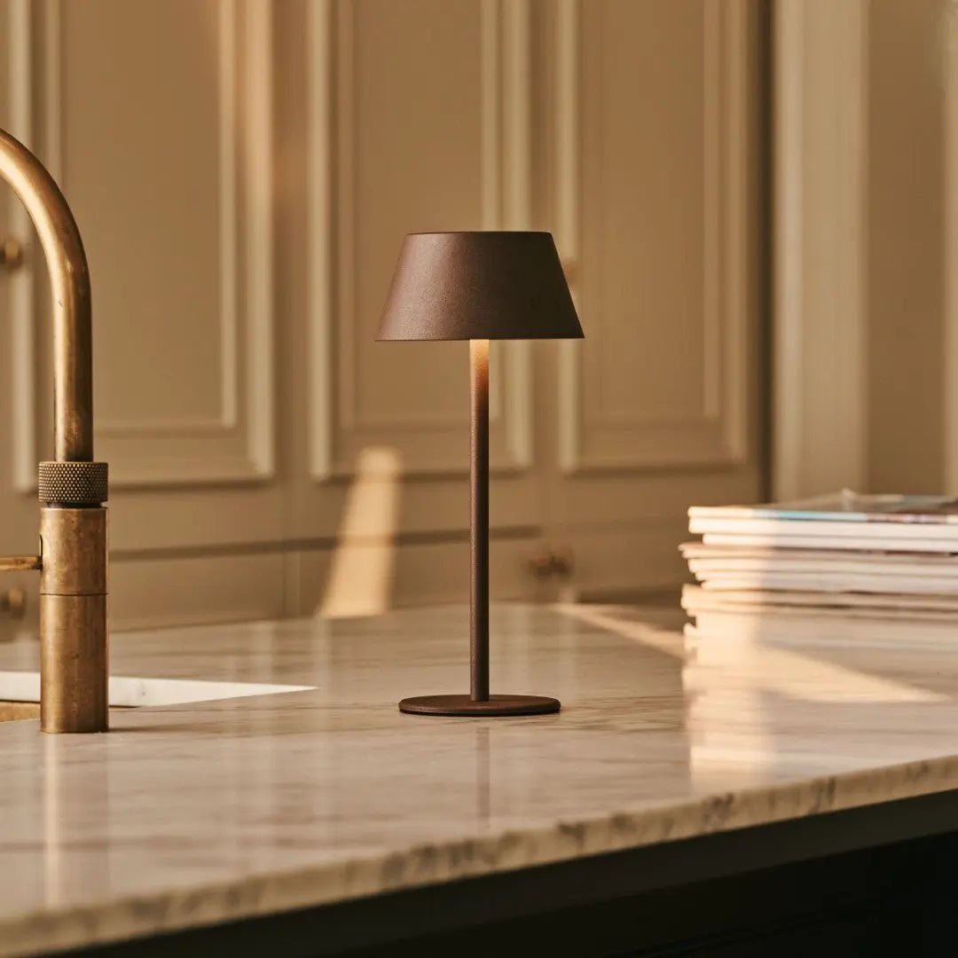 Milou Mocha Brown - Tafellamp zonder kabel L Modern, Design & 3 Light Modi