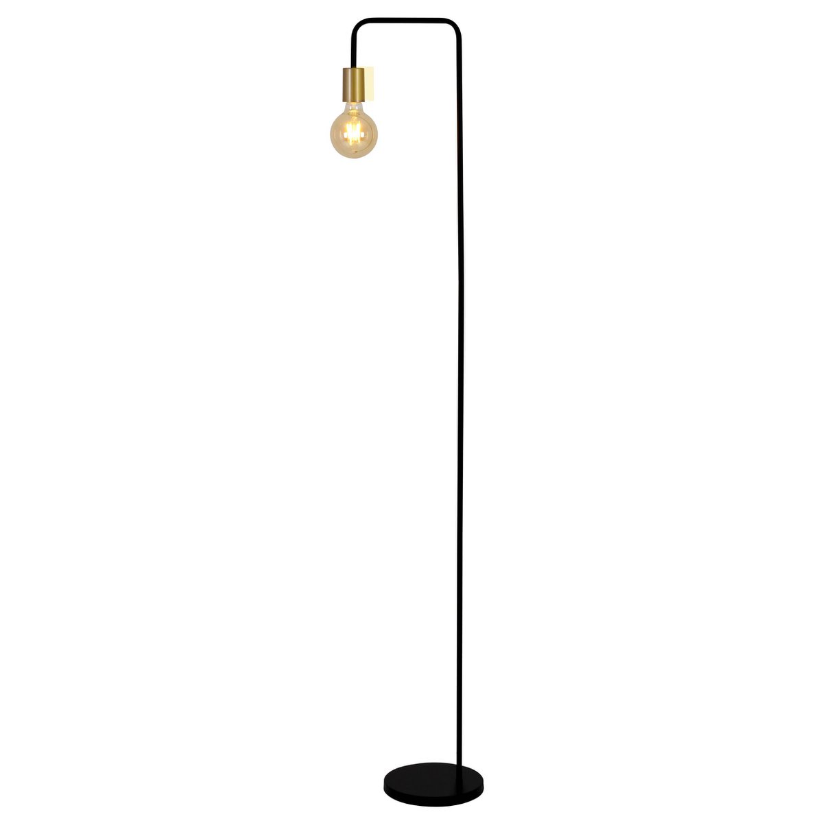 Liv · Houten vloerlamp — zwart