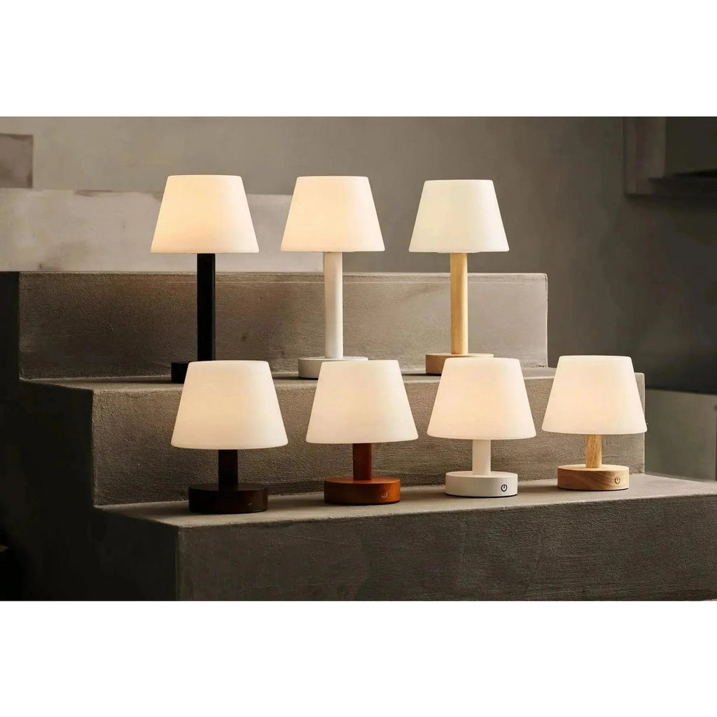 Zoë Lichtbruine Houten Oplaadbare Tafellamp | Dimbaar, USB-C, batterijduur van 80 uur