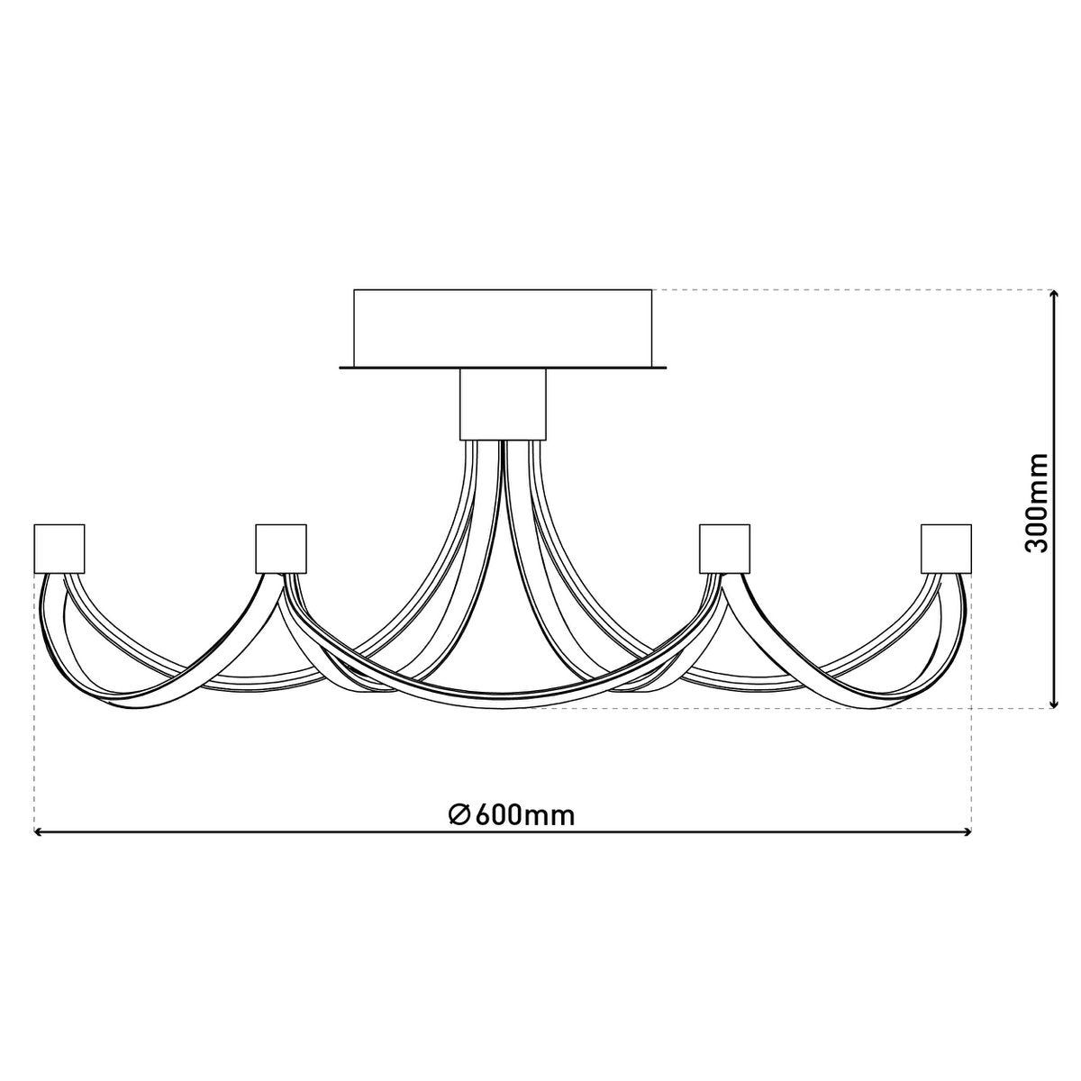Liv · Metalen plafondlamp