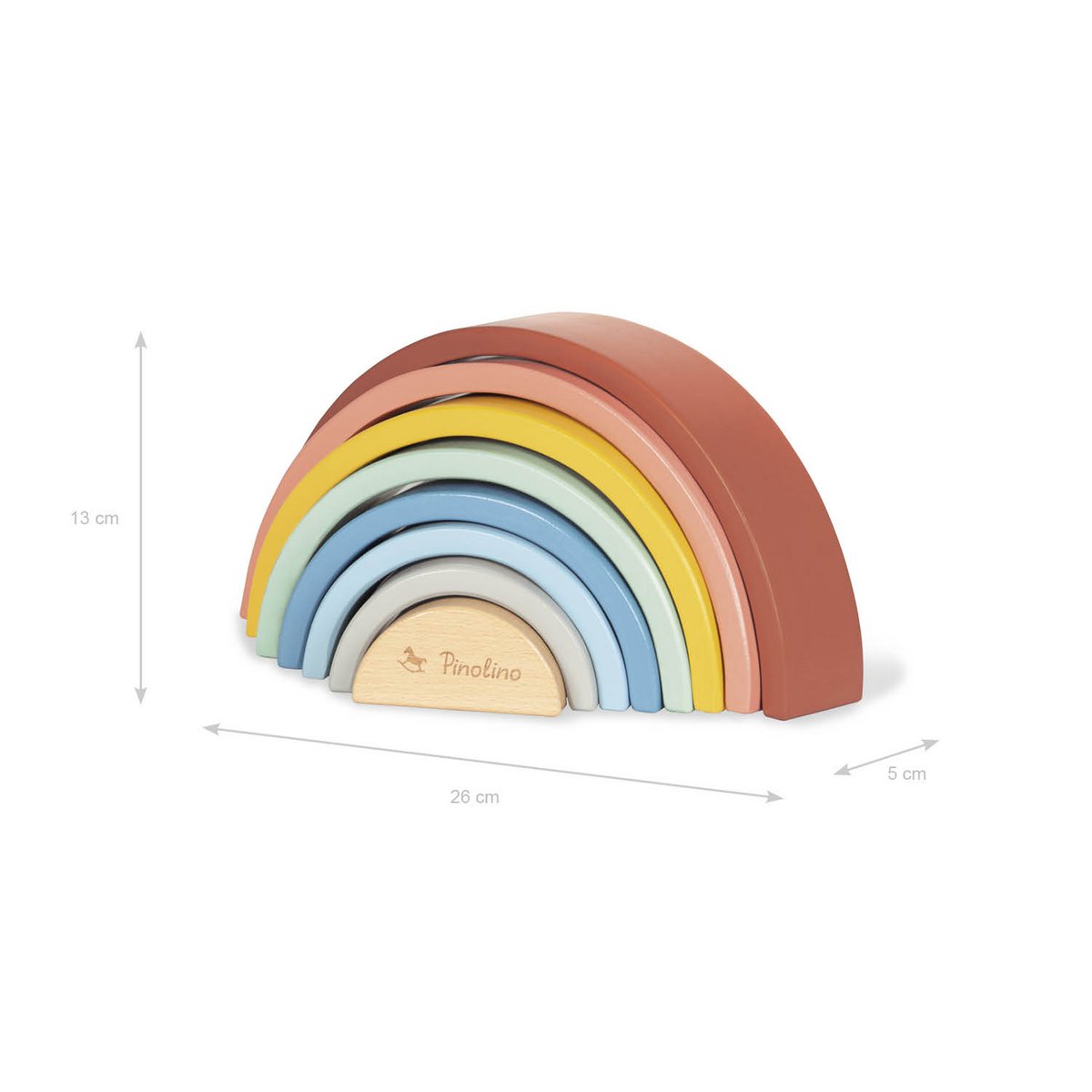 Houten regenboog "ruby"