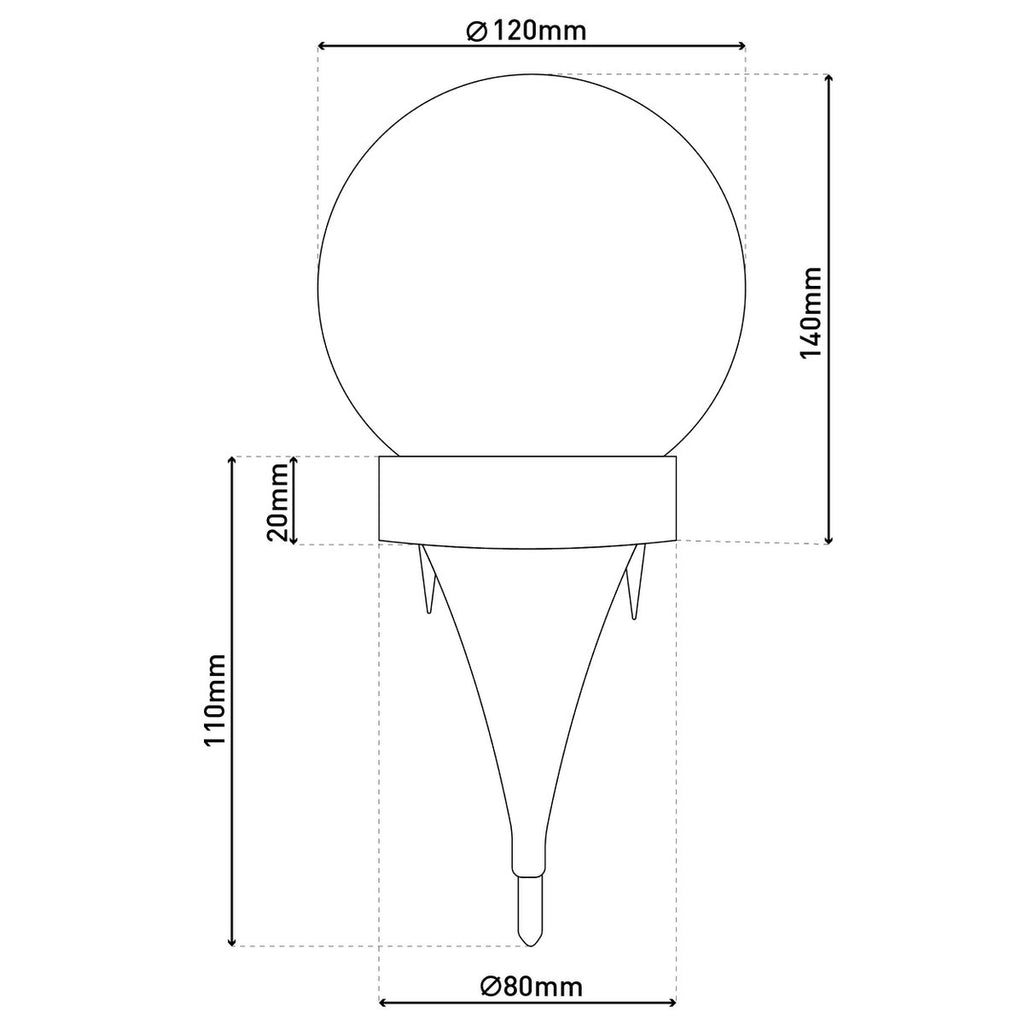 3 Set LED LED Solar Table Lamp/Aand Skeer "Crackle" Ø 12 cm, voor buiten, taflamp-plastic en glas, wit, met geïntegreerde LED