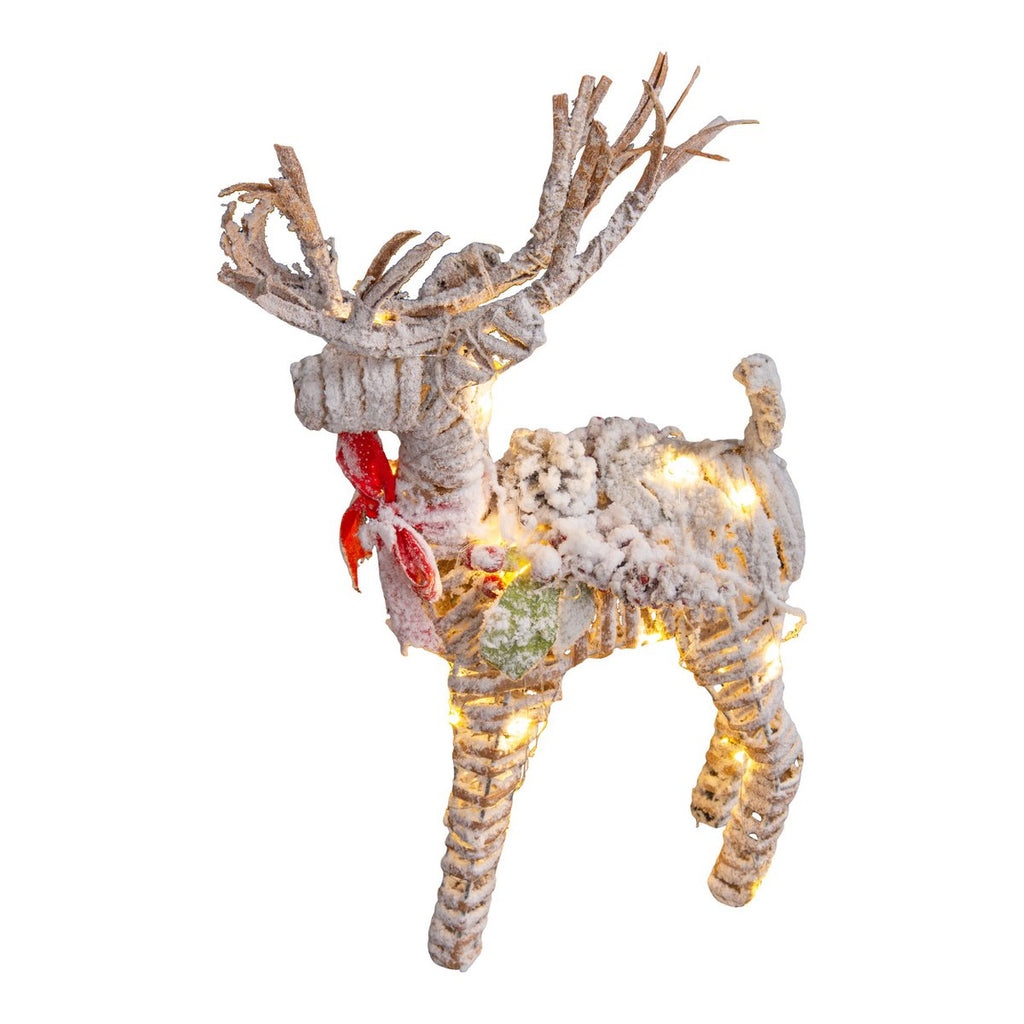 LED kerstdecoraties "rendier" gemaakt van weerbestendig plastic in de natuur, met stevig ingebouwde LED's