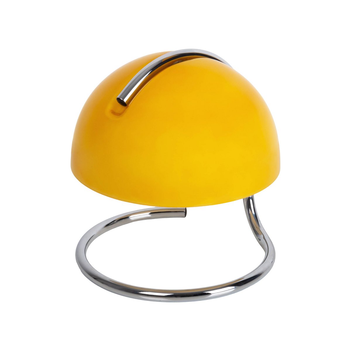 Liv · Houten tafellamp met linnen kap — chroom