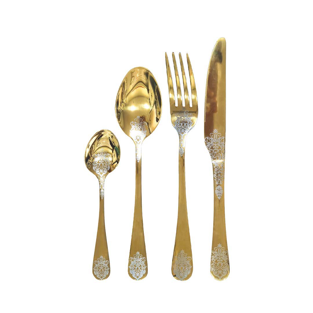 Huisvrouw 24 stuks goud briljant arabesk