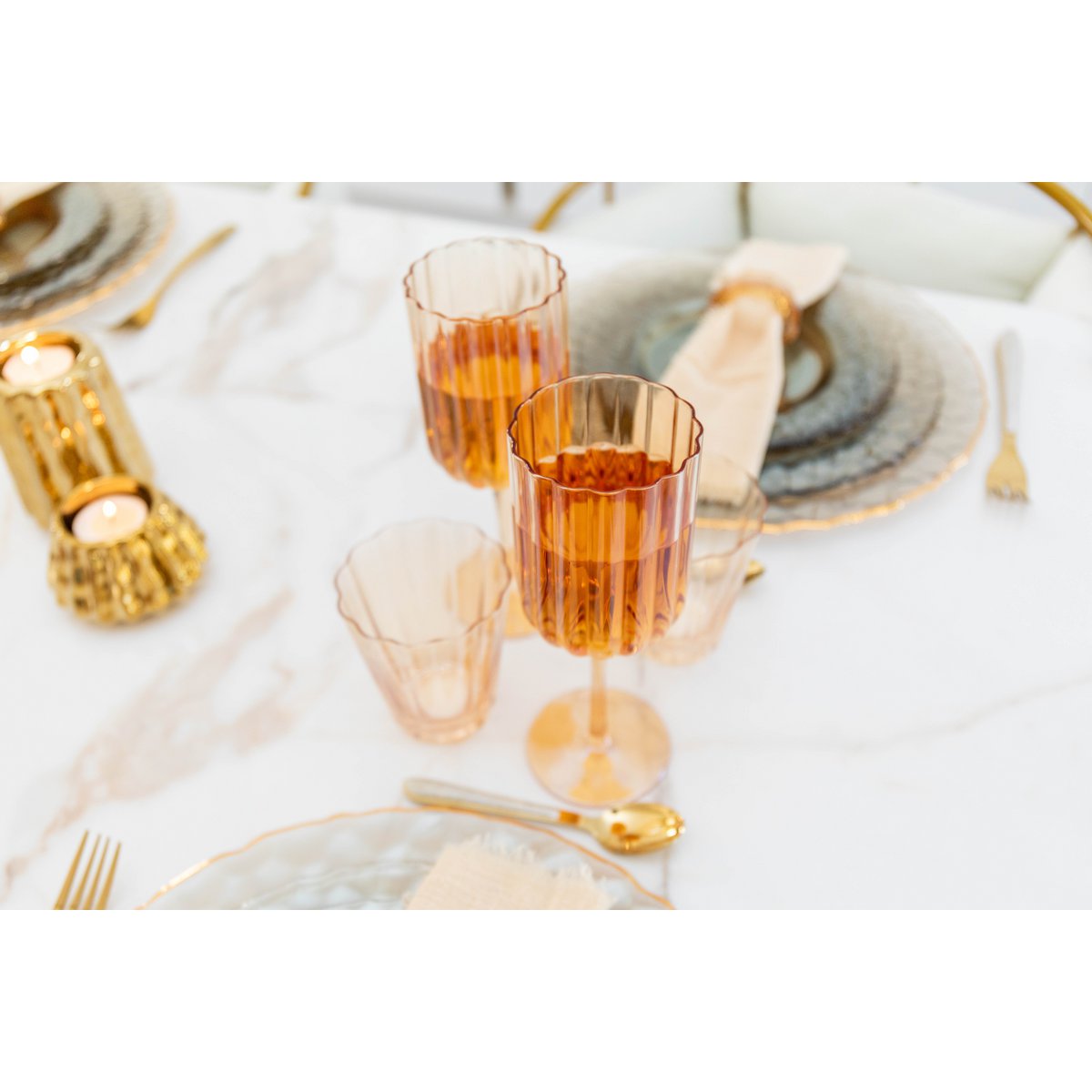 Gouden waterglazen - veel 6