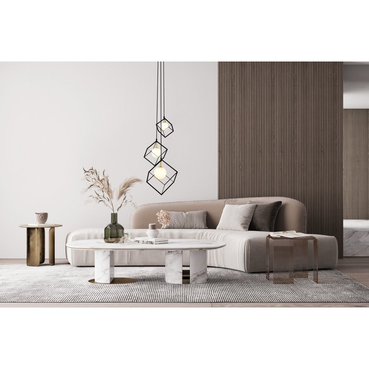 Liv · Glazen hanglamp — zwart