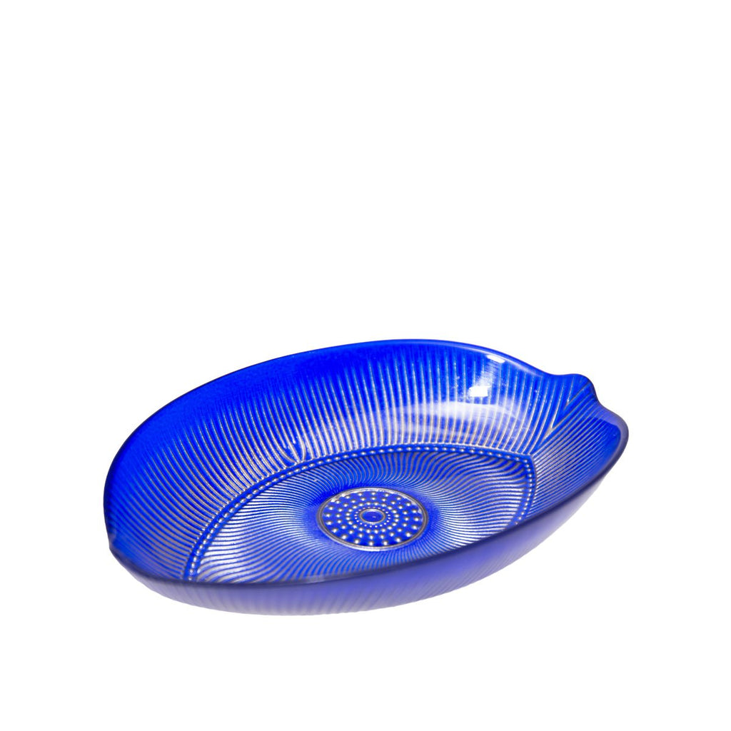 Blauw oog ovale beker 15x21x4,5 cm