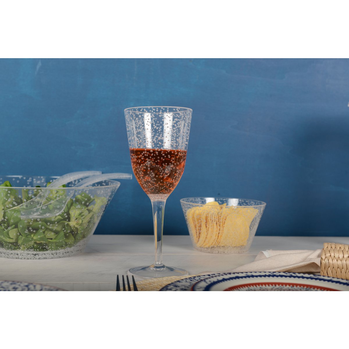 Bulle acryl wijnglazen - veel van 6