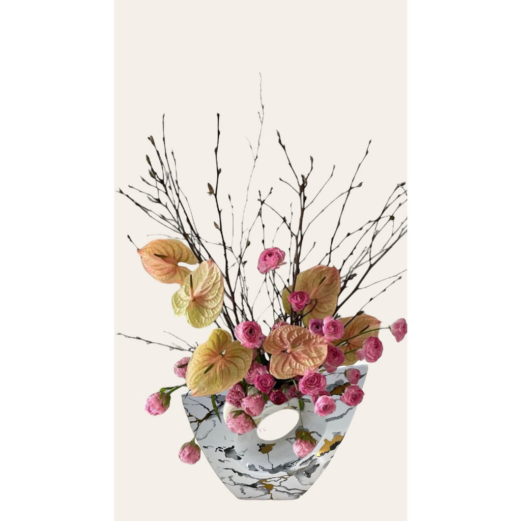 Moderne Keramieken Overdekte Vaas (klein)