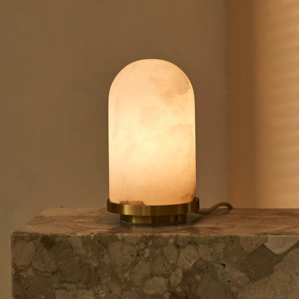 Mateo Stijlvolle Albasten Lamp met Gouden Bodem - Stijlvol design